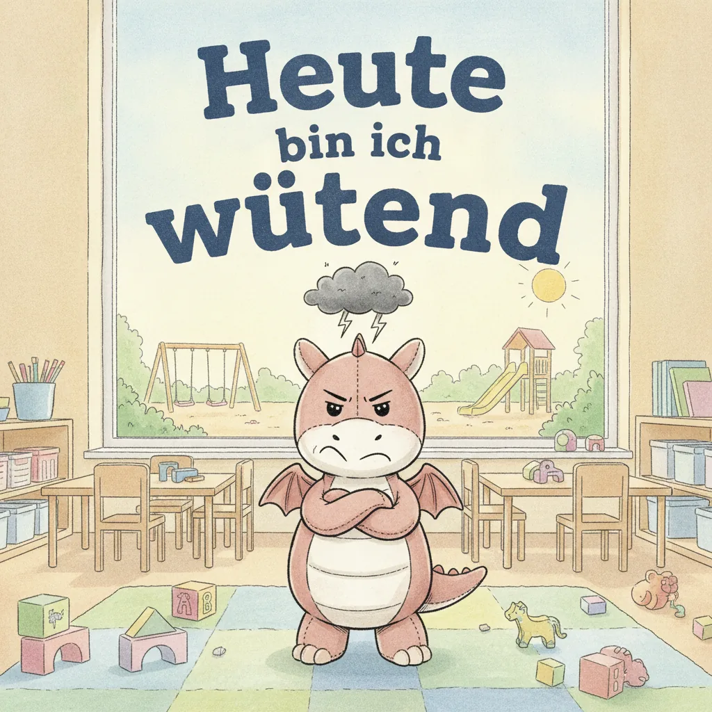 Beispiel-Buchcover „Heute bin ich wütend“ für ein Gruppenbuch zum Thema Gefühle benennen