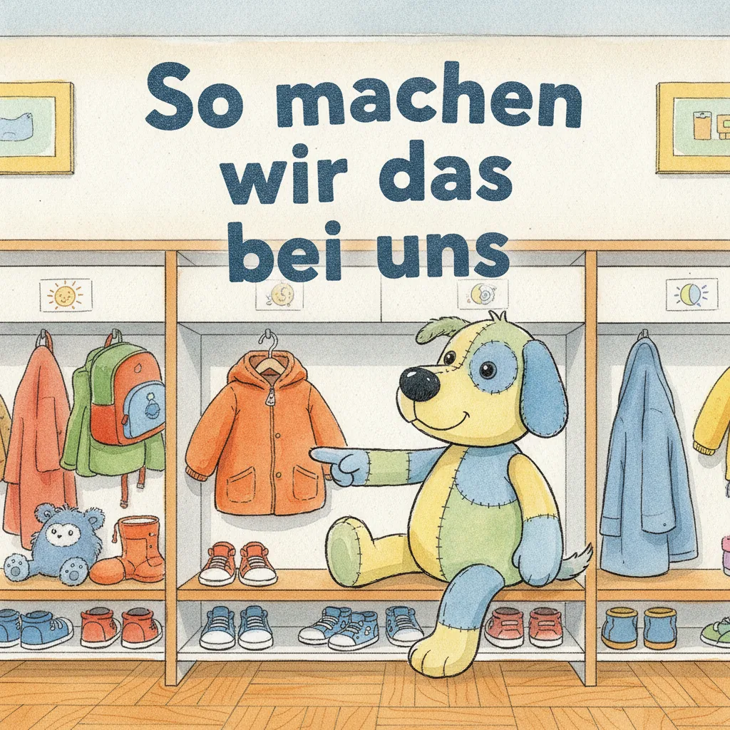 Beispiel-Buchcover „So machen wir das bei uns“ für ein Gruppenbuch zum Thema Gruppenregeln