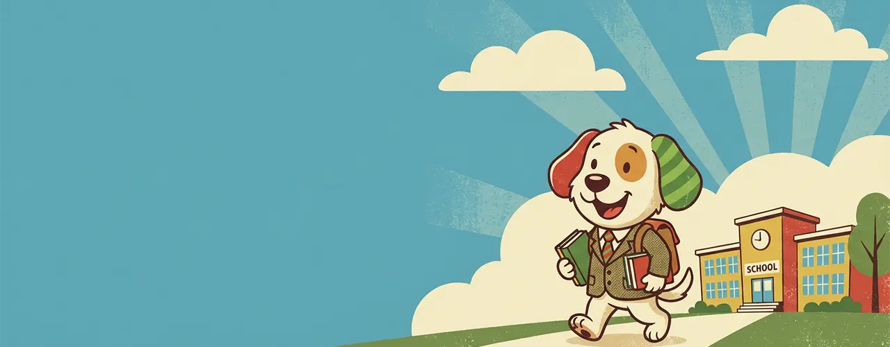 Der Knuffel-Hund im Stil „Mid-Century Modern / Retro“